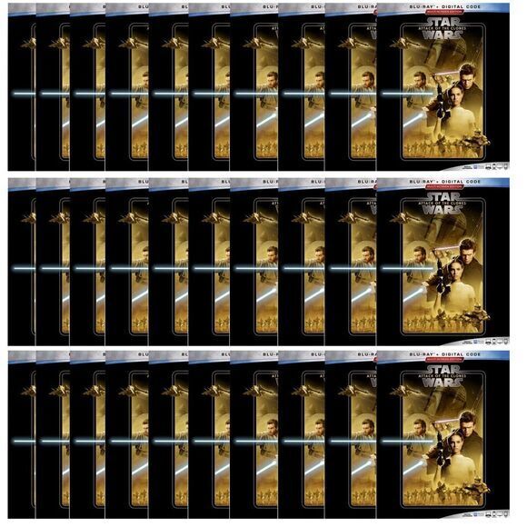 Star Wars Attack of the Clones Bluray DVD Lot of 30